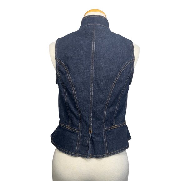 Ralph Lauren Denim Military Style Vest S Double Breasted Gold Buttons 1967 Desig - Picture 9 of 13